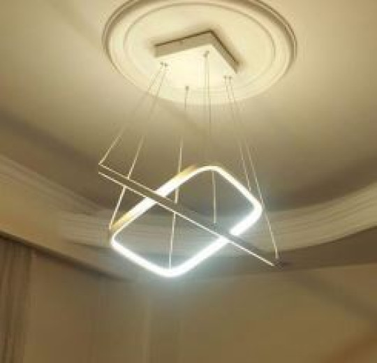 لوستر دو حلقه مربع سایز 40×50